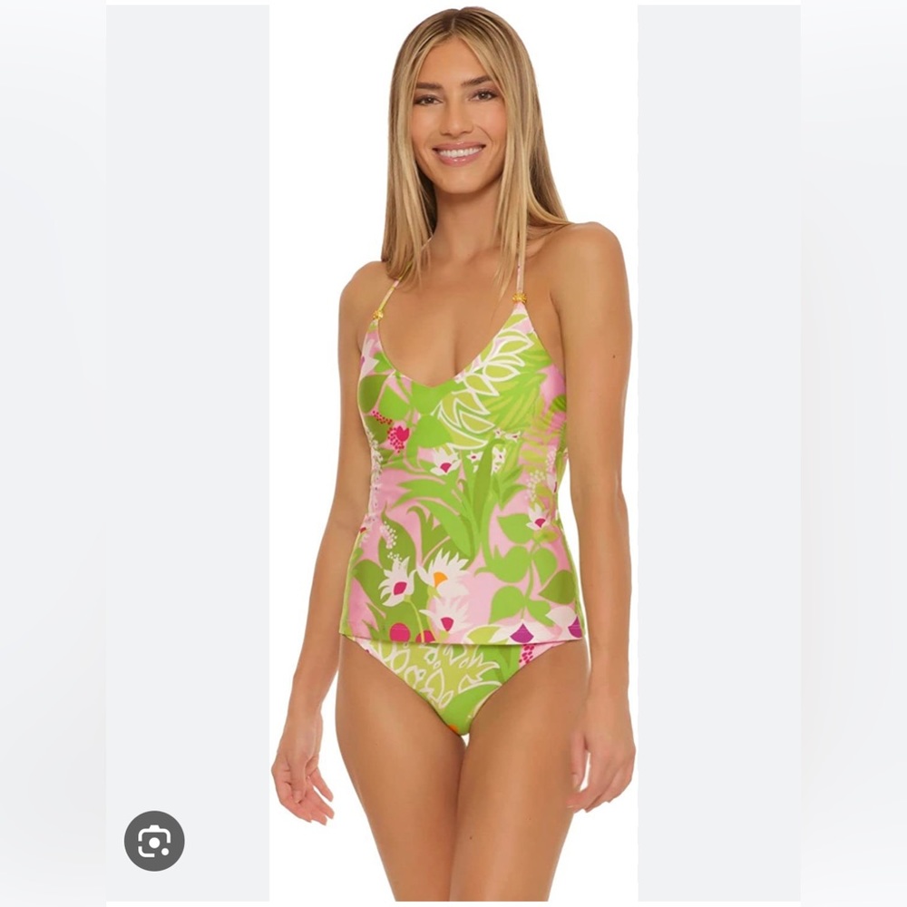 NWOT TRINA TURK La Palma Halter Tankini Top sz 2